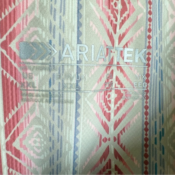 Ariat TEK Men's 2XL Long Sleeve Southwestern Print Button-Up Shirt Sweat Wicking - Picture 8 of 14